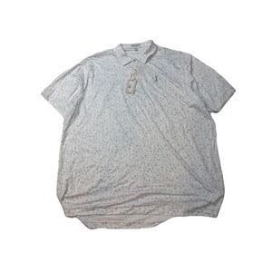 Peter Millar Golf Pattern Polo Mens Size 2XL NWT The Players White